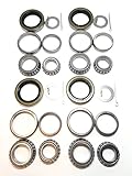 (Set of 4) WPS 3500# Trailer Tandem Axle Bearing Kits L68149 L44649 Grease Seal 10-19 I.D. 1.719'' for #84 Spindle