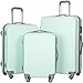 Merax Newest 3 Piece Luggage Suitcase Spinner Set ABS Material (Light Blue)