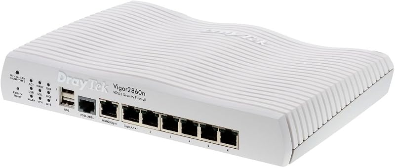 DrayTek Vigor 2860 VDSL2 Router 6-Port Gigabit 200Mbps Firewall VPN WLAN