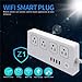 Iron-m WiFi Smart Power Strip Surge Protector, 4-Outlet 4-USB with 5-Foot Cord, Remote Control via Smart Phone, Work with Alexa and Google Home Mini