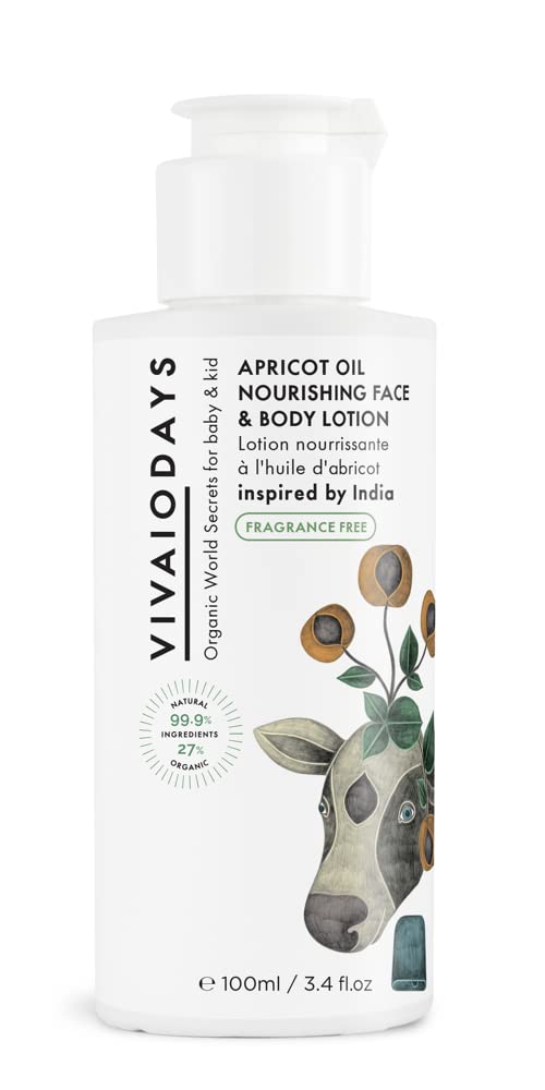 VIVAIODAYS Fragrance Free Apricot Oil Nourishing Face & Body Lotion