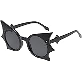 Bat Sunglasses Black Retro Punk Hip Hop Style Butterfly Shaped Bat Shades for Women Men Halloween Parties Everyday Fashion