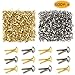Yexpress 600 Pieces 4.5 x 8mm Gold & Silver Mini Brads Round Paper Fasteners Brass Pastel Metal Brads for Scrapbooking Crafts DIY Paper