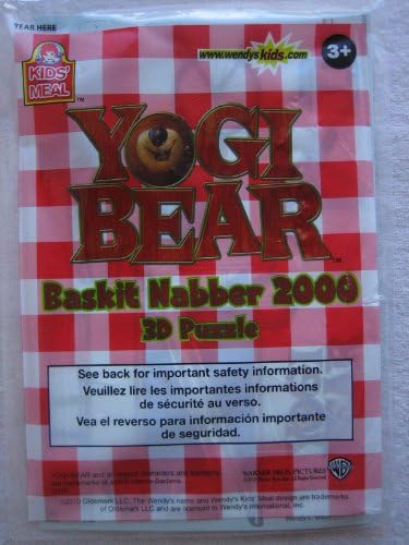 Wendy's Yogi Bear Baskit Nabber 2000 3D Puzzle Kids' Meal Toy