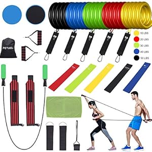PETUOL-Resistance-Bands-Set-21-PCS-Exercise-Bands-With-Door-Anchor-Gliding-Disc-Handle-Ankle-Strap-For-Man-Woman-Home-Workouts PETUOL Resistance Bands Set, 21 PCS Exercise Bands With Door Anchor, Gliding Disc, Handle, Ankle Strap For Man & Woman…