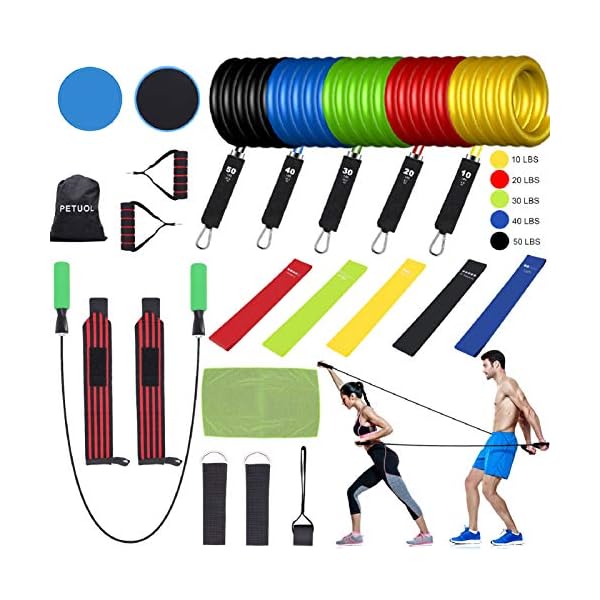 PETUOL-Resistance-Bands-Set-21-PCS-Exercise-Bands-With-Door-Anchor-Gliding-Disc-Handle-Ankle-Strap-For-Man-Woman-Home-Workouts PETUOL Resistance Bands Set, 21 PCS Exercise Bands With Door Anchor, Gliding Disc, Handle, Ankle Strap For Man & Woman…