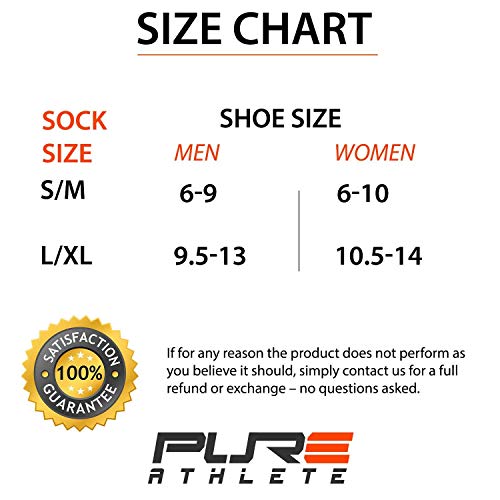 Pure Athlete Ultimate Warmth Arctic Ski Socks - Heavy Thick Ski Sock - Merino Wool (Grey - 3 Pack, Small/Medium)