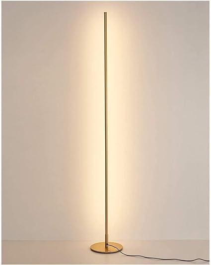 LOKKRG LED Stehleuchte, Gold Silber Schwarz 150cm 3 Farbtemperatur