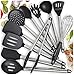 11 Silicone Cooking Utensils Kitchen Utensil set - Stainless Steel Silicone Kitchen Utensils Set - Silicone Utensil Set Spatula Set - Silicone Utensils Cooking Utensil Set - Kitchen Tools and Gadgets