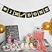 OULII Graduation Banner for Graduations Party Decorations 1313CM Gold Gilding I'M DONE with 3M Golden Ribbon Plastic Threader
