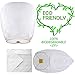 Chinese Lanterns & Sky Lanterns (5-Pack) + Marker Pen ECO Friendly 100% Biodegradable - Beautiful Lantern for White for Weddings, Birthdays, Memorials and Much More by Smeiker