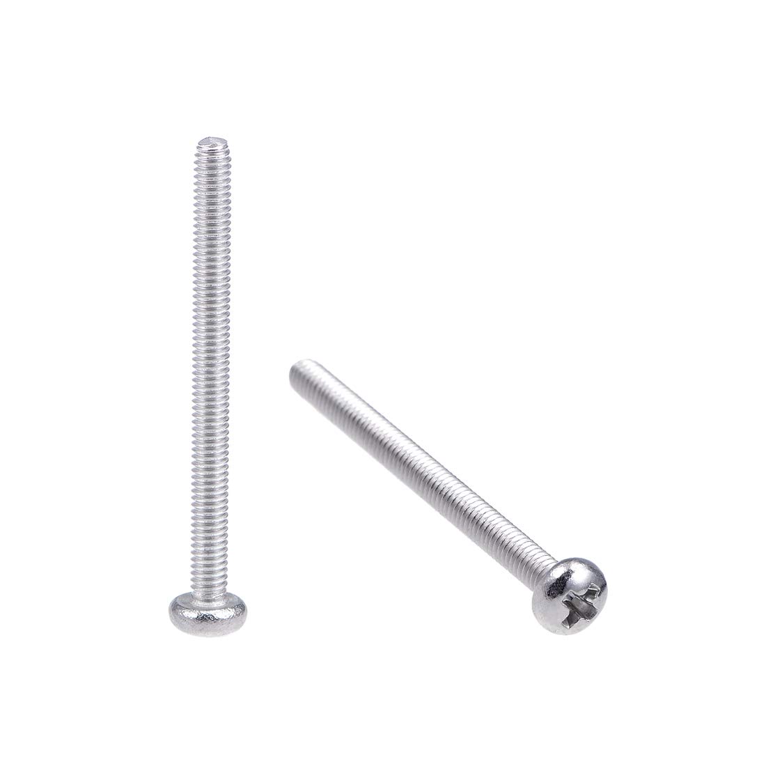 sourcing map M2.5x30mm Machine Screws Pan Phillips Cross Head Screw 304 Stainless Steel Fasteners Bolts 100Pcs