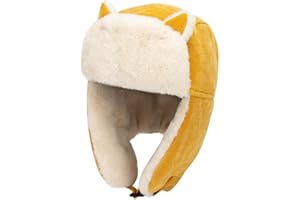 Winter Trapper Hat,Russian Ushanka Trooper Aviator Hats for Girl & Women,Snow Eskimo Hat with Ear Flaps for Cold Weather.