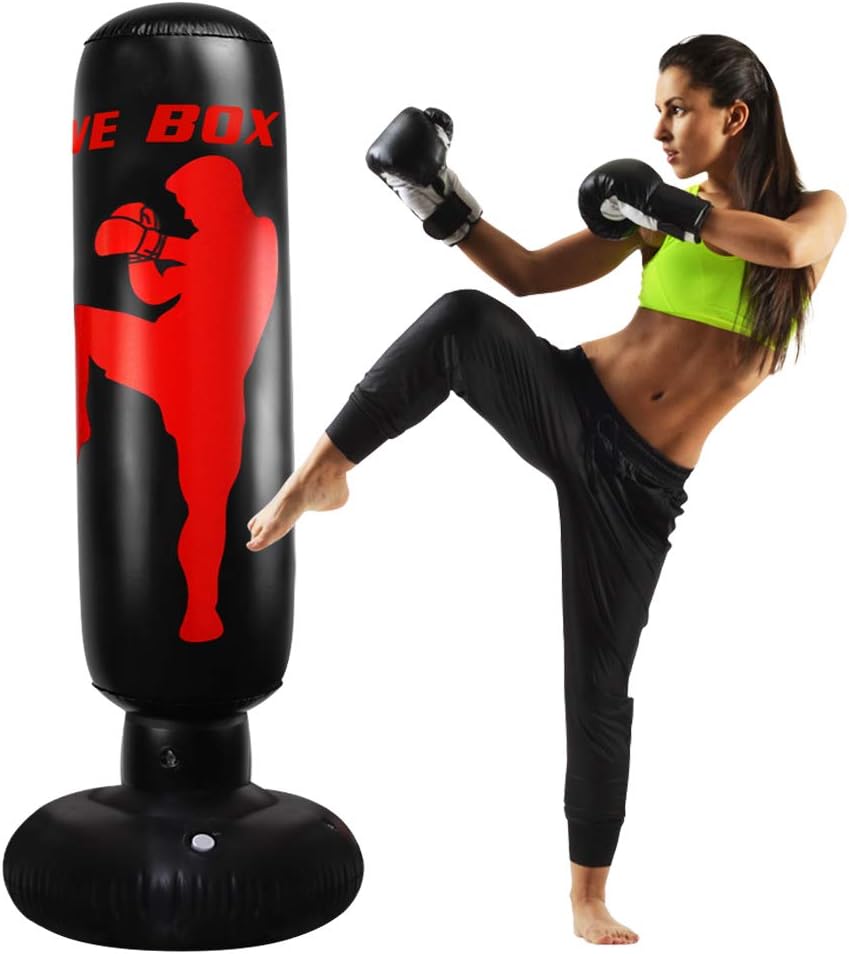 63inch Inflatable Kids Punching BagFree Standing Boxing Bag，Inflatable