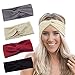 RIOSO Turban Headbands for Women Twisted Boho Headwrap Yoga Workout Sport Thick Head Bands(4 pack)