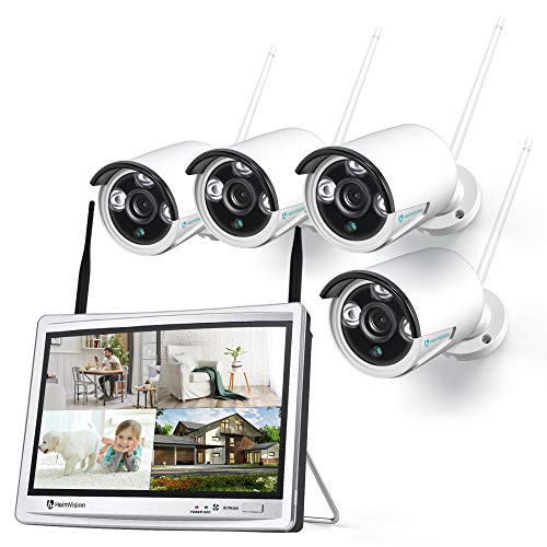 HeimVision HM243 1080P Wireless Security Camera System with 12 inch LCD