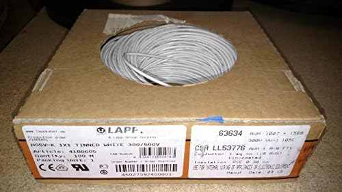 Lapp, 4180605, H05V-K 1.0 WHITE UL/CSA/HAR, 328FT
