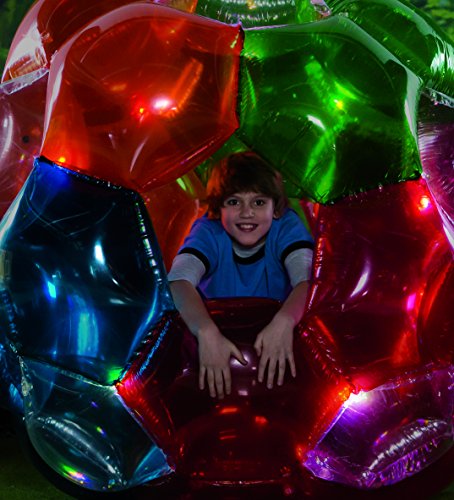 Light Up Multi Color Kaleidoscopic GBOP Great Big Outdoor Play Ball Confetti Filled Motion Activated - //coolthings.us