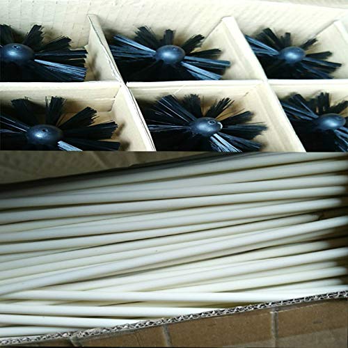 Maritown Chimney Brush Rod kit 6, Dryer Duct Cleaning Kit, Lint Remover,Extends Up to 12 Feet Synthetic Brush Head Vent Cleaning Kit Chimney Sweep Kit - Thumbnail 6