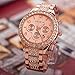 Geneva Women Fashion Luxury Crystal Wrist Watch,Outsta Unisex Stylish Quartz Watch (Rose Gold)