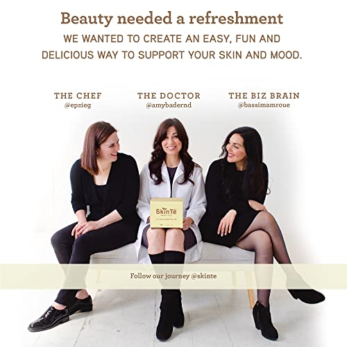 SKINTE Collagen Sparkling Tea Green Tea Grapefruit 3000mg Collagen Peptides & Rich in Super