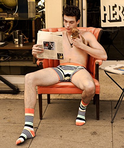Related Garments Men's Matching Socks, No-Show Socks and Boxer Briefs: Teal-White-Gray Large