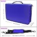 YOUSHARES Colored Pencil & Gel Pen Case in Large Flexible Slot - PU Leather Colored Pencil Case with Zipper Holds 180 Colored Pencils or 140 Gel Pens - for Watercolor Pencils, Gel Pens（Blue）