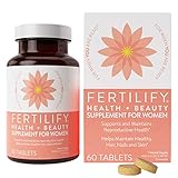 Fertility Prenatal Pre Conception Vitamin and Beauty Supplement for Women, Supports Fertility, Hair, Skin, and Nails Health, 60 Chewable Tablets, Sold in Fertility Clinics: FERTILIFY Health and Beauty