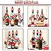 Monadicase Christmas Wine Bottle Cover Gift Wrapping Knitted Sweater Scarves and Hat for Home Party Kitchen Table Decoration 3 Designs - with 4 pcs Santa Claus Hat Cutlery Bags Set Cute Tableware Hold