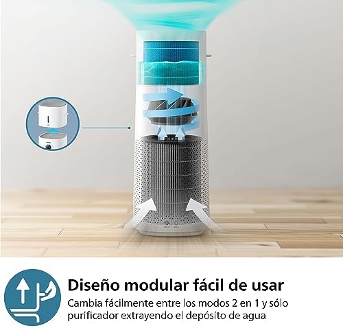 3000 Purificador y Humidificador 2 en 1, 131 m², HEPA, Blanco