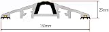 Garadry 25mm Aluminium Threshold Seal Kit 2m Commercial Roller Door Fixings view 3