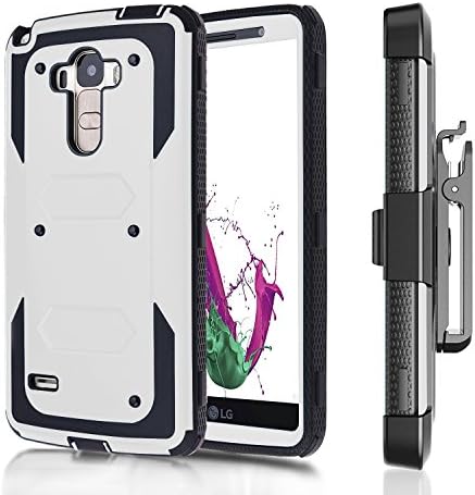 for LG G Stylo Cover LG LS770 Case [NOT for G4] QAenly Creative Hybrid Case Heavy Duty Rugged Dual Layer Case with kickstand for LG G Stylo LG LS770 G Stylus G4 Note White