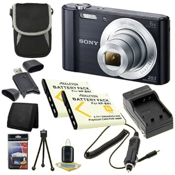 Buy Davismax Sony Cyber Shot Dsc W810 Black 1 Mp Digital Camera Two Np Bn1 Lithium Ion Battery Deluxe Starter Kit Bundle International Model Online At Low Price In India Davismax Camera Reviews