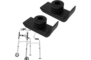 Walker Glide Skis Glides - Universal Replacement Feet Rubber Tips Cap for Folding Walker, 1-1/8 Inch, 2 Counts