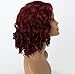 ATOZWIG Short Wigs for Black Women Red Wig India SynthesisHair African American Kinky Curly Wine Red Short Wigs