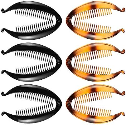 Daveandathena 6 Pieces Banana Clips Fish Clips Banana Fish Combs