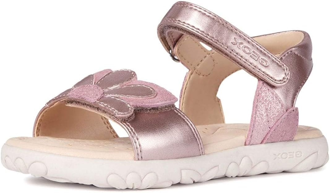 Amazon.com: Geox Girl's Junior Hahiti Sandals 1 Dark Pink Metallic: Shoes