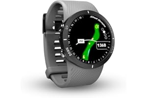 SHOT SCOPE TECHNOLOGIES Shot Scope V5 GPS Watch, Shot Tracking, 36k+ Preloaded Courses, Full Course Maps, No Subscription (Gray)