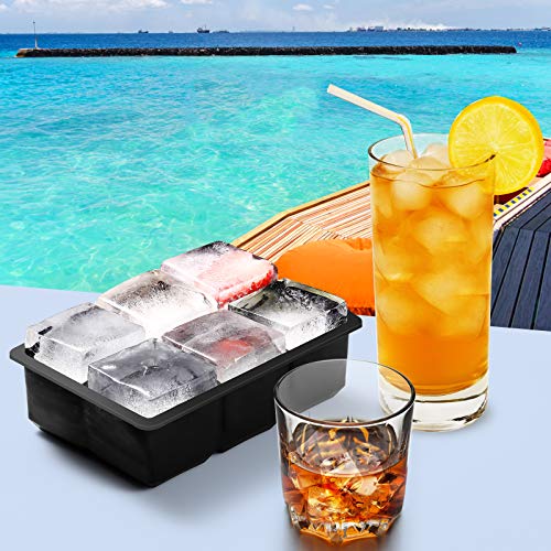 Eiskugelform, 3 Stück Set mit 1Quadratische 1Eiskugelform und 1Bienenwabe Eiswürfelformen Silikon, Ice Cube Tray für… – Bild 4