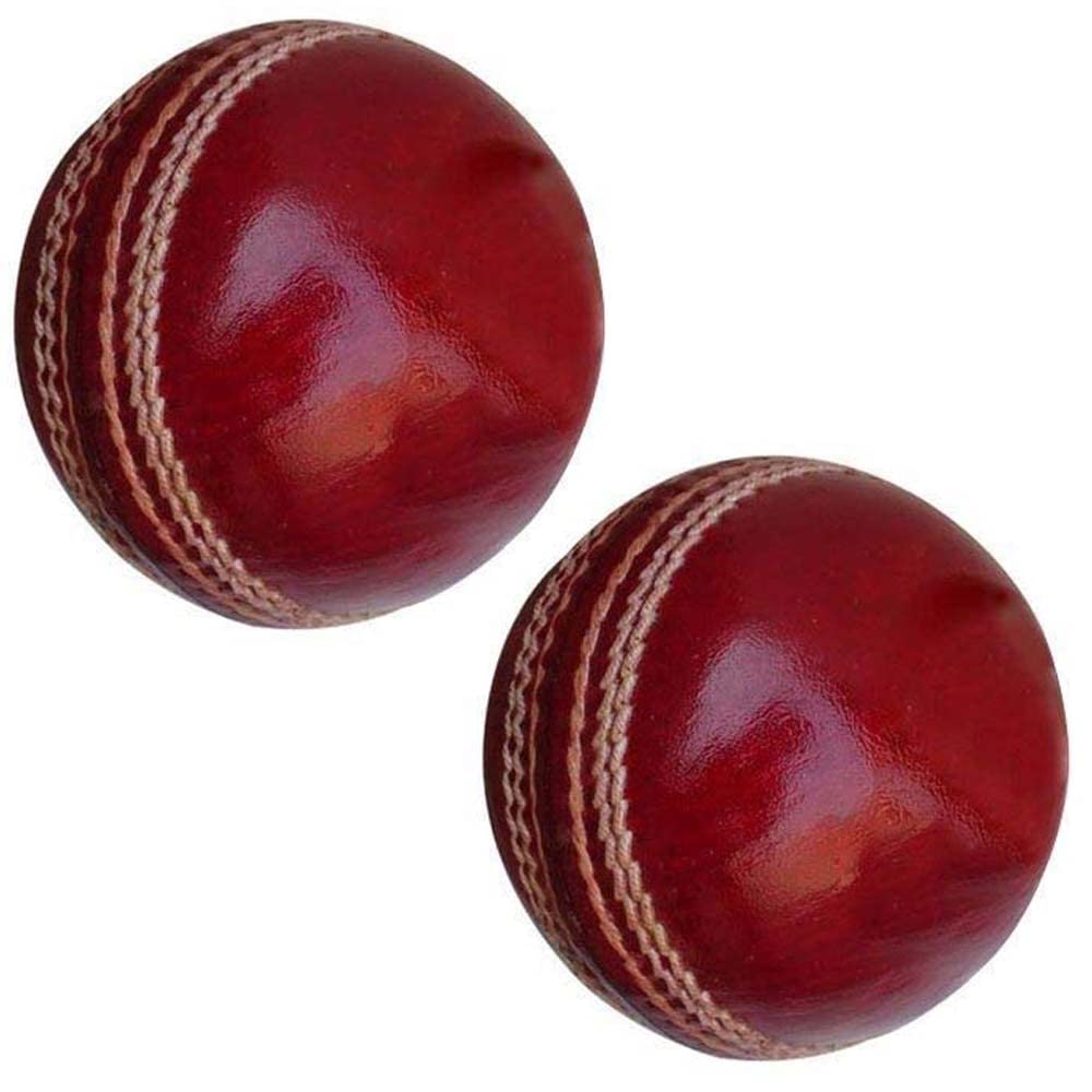 SOO Cricket Ball (Pack Of 2) T 20 Supreme Grade Leather stitched for Coaching Practice Indoor & Outdoor Soft Training Sports Cricket Ball (Red)
