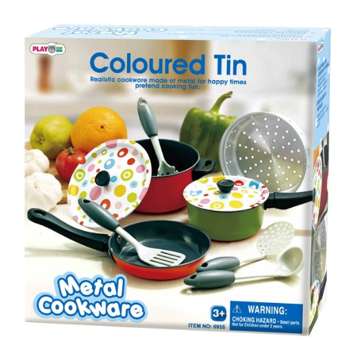 Playgo Metal Cookware Coloured Tin