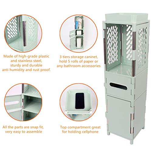 exilot Bathroom Storage Toilet Paper Holder Corner Floor with