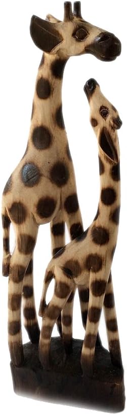 Present Company Mother & Baby Giraffes Hand Carved Albesia Wood Fair Trade