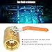 Brass Ball Valve 1-1/4-inch BSP DN32 1.6MPa Female Thread Ball Valve Shut-Off Valve with Lever Handle for Water Oil Gas