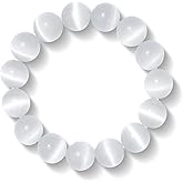 MEHUK Natural Stretch Gemstone Crystal Bead Bracelet, Healing Stone Beaded Tiger Eye Bracelets for Women Men Gifts (Unisex)