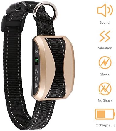 peagee Bark Collar-2018 Upgrade-Dog Bark Collar with Beep, Vibration and No Harm Shock, Rechargeable Humane Anti-Bark Collar, No Bark Collar with 7 sensitivity levels for Different Sizes Dogs