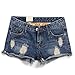 Weigou Women Short Jeans Retro Hole Burr Loose Large Size Women Shorts Fenim Low Waist Shorts