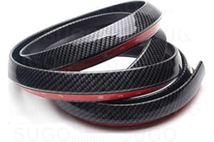 Sugo Racing JDM Carbon Fiber Black Front Bumper Lip Guard Protector Air Dam 2x98"