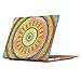iCasso Mandala Macbook Air 13 Inch Case Art Printing Matte Hard Shell Plastic Protective Cover For Apple Laptop Macbook Air 13 Inch Model A1369/A1466 (Orange Mandala)