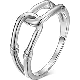 Jude Jewelers Stainless Steel Wave Knotted Chain Infinity Classic Plain Promise Statement Anniversary Ring